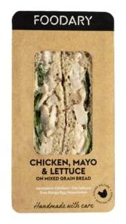 Foodary Chicken Lettuce Mayonaise Sandwich on Mixed Grain Bread 176g