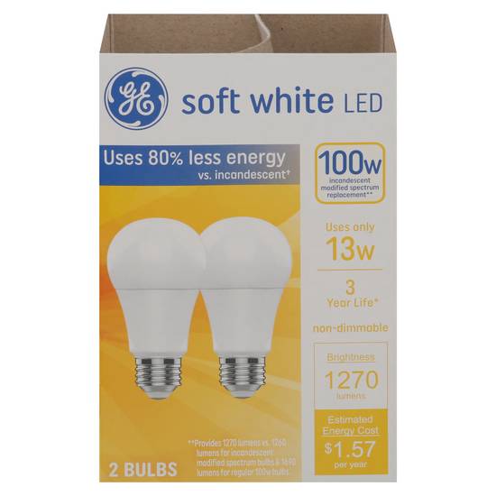 General Electric 100w Soft Led Bulbs (white)