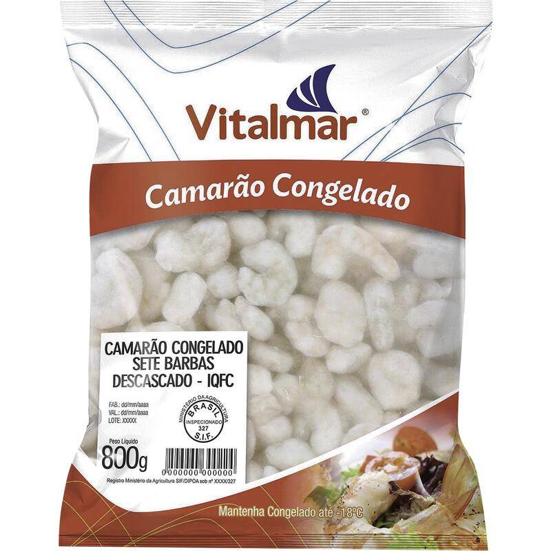 Vitalmar camarão congelado (800g)