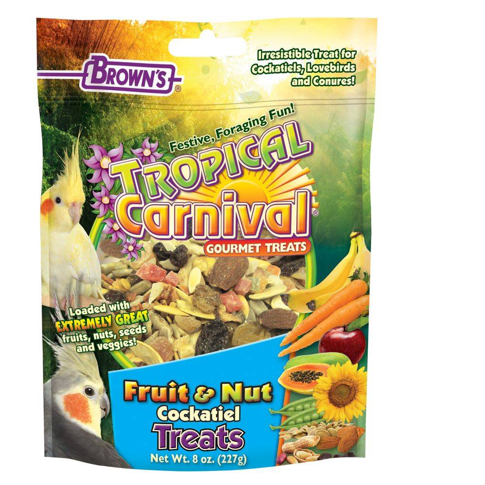Brown's® Tropical Carnival® Extreme! Fruit & Nut Cockatiel Treat (Color: Assorted, Size: 8 Oz)