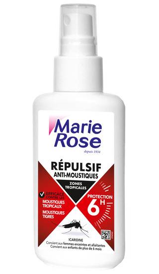 Traitement anti-moustiques répulsif protection 6h MARIE ROSE - le spray de 100mL
