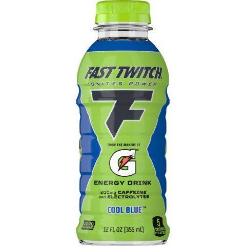 Fast Twitch Energy Drink Cool Blue 12oz Bottle