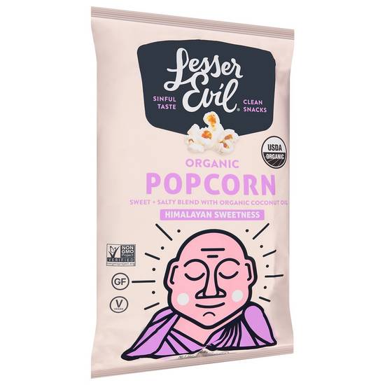 Himalayan Sweetness Organic Popcorn Lesserevil 7 oz