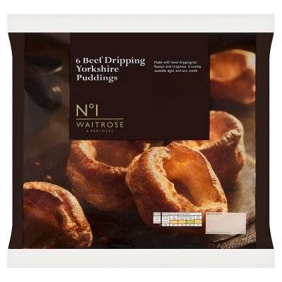 Waitrose & Partners No1 Beef Dripping Yorkshire Puddings (6 pack)