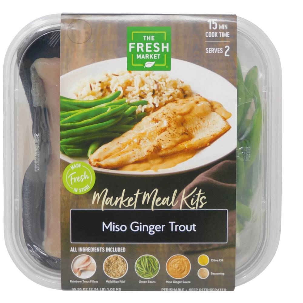 The Fresh Market Miso ginger trout meal