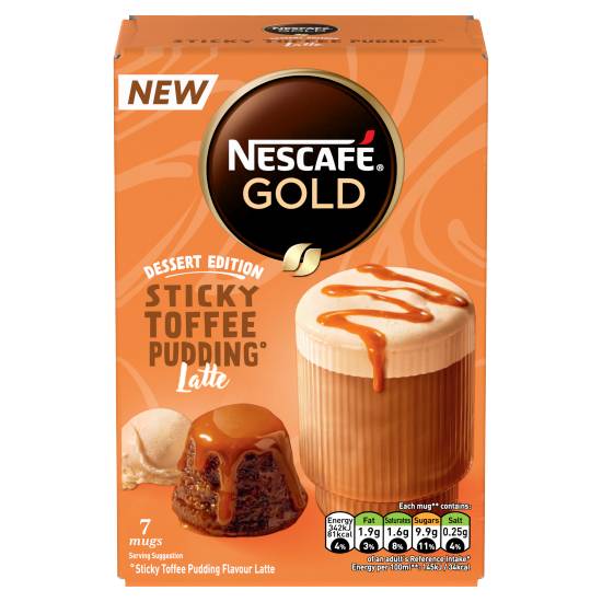 Nescafé Gold Dessert Edition Sticky Toffee Pudding Latte 7 X 20g (140g)