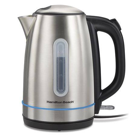 Hamilton Beach Stainless Steel Electric Kettle With Led Light Ring