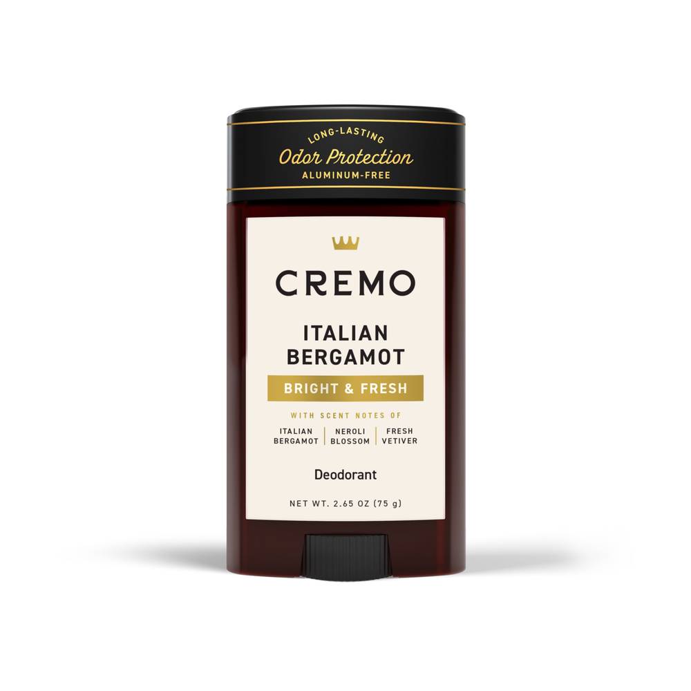 Cremo Italian Bergamot Deodorant, Men (2.65 oz)