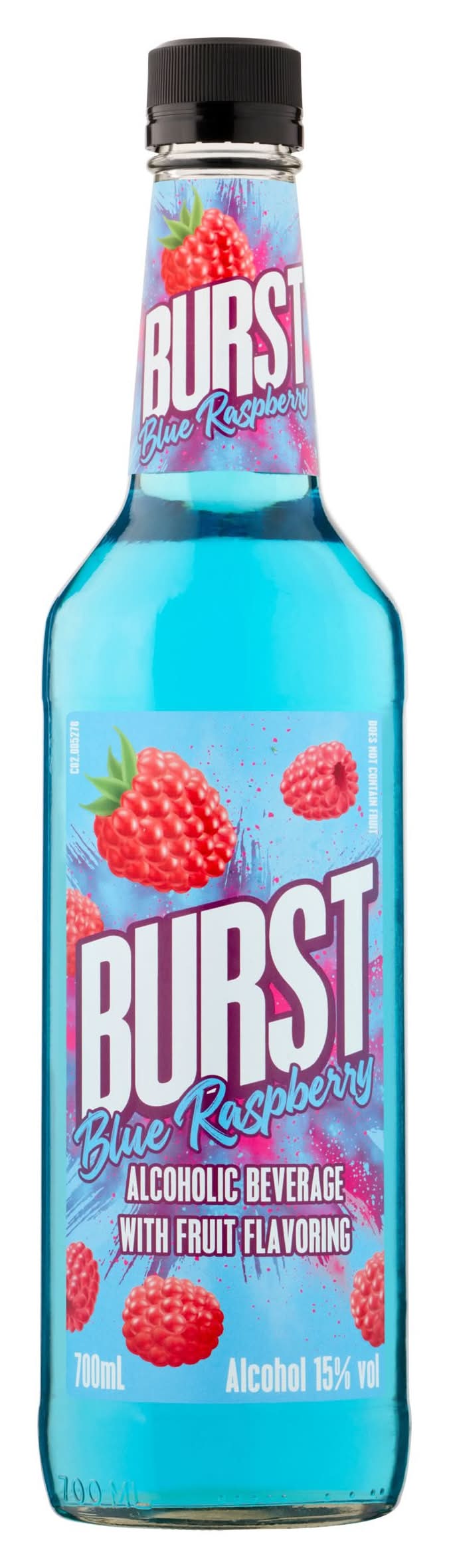 Burst Blue Raspberry, Liqueur Alcoholic Beverage With Fruit Flavoring (700ml)