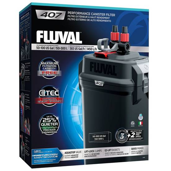 Fluval 407 Performance Canister Filter 50-100gal