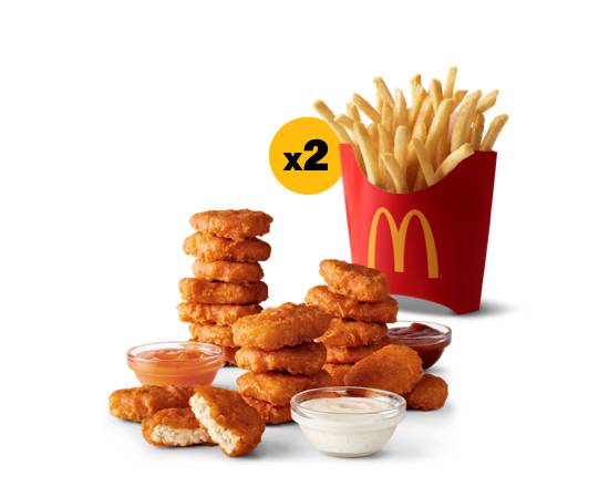 20 Pc Spicy McNuggets and 2 Medium Fry