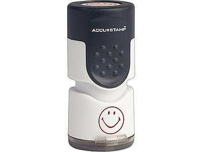 Accu-Stamp Smiley Face Pre-Inked Stamp (red) 030725