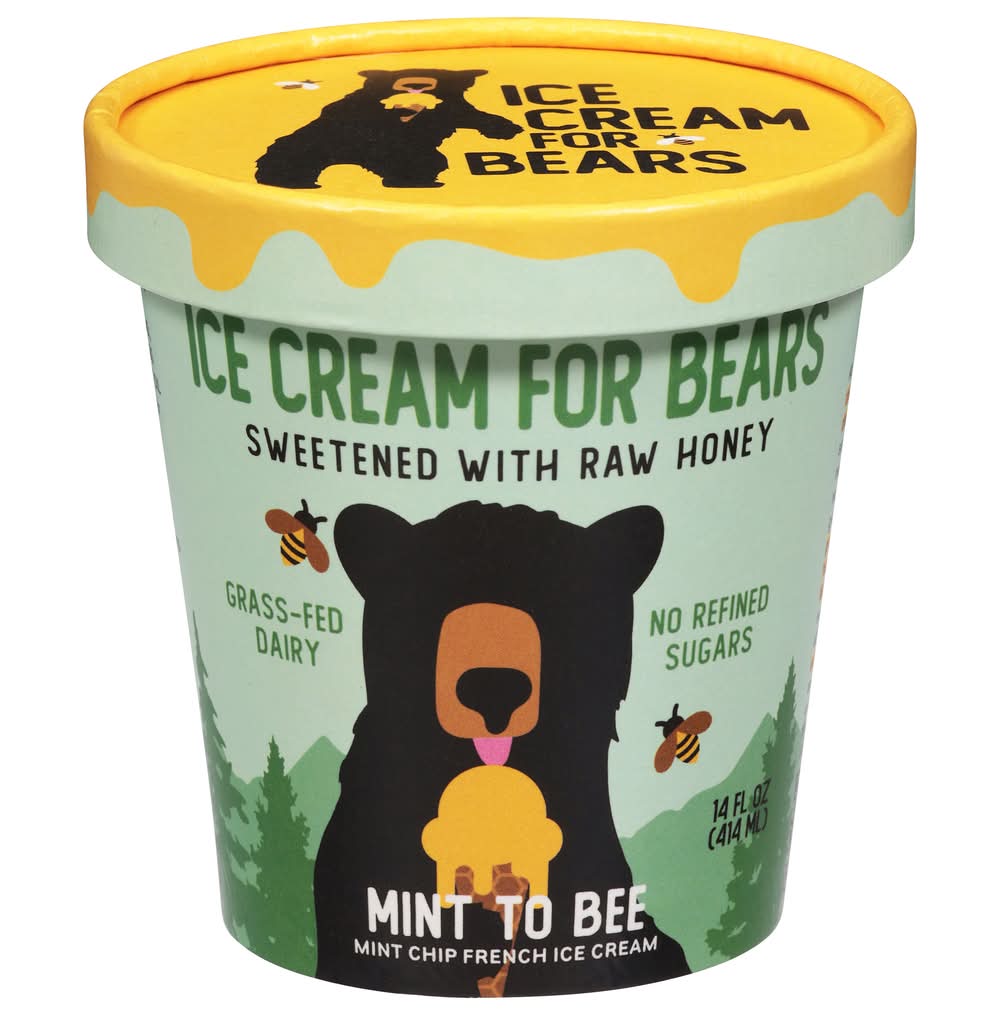 Ice Cream For Bears French Ice Cream, Mint To Bee (14 fl oz)