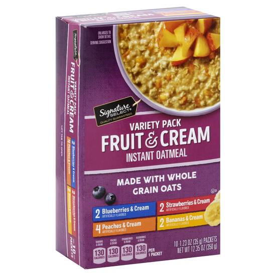 Signature Select Variety pack Fruit & Cream Instant Oatmeal (12.35 oz)