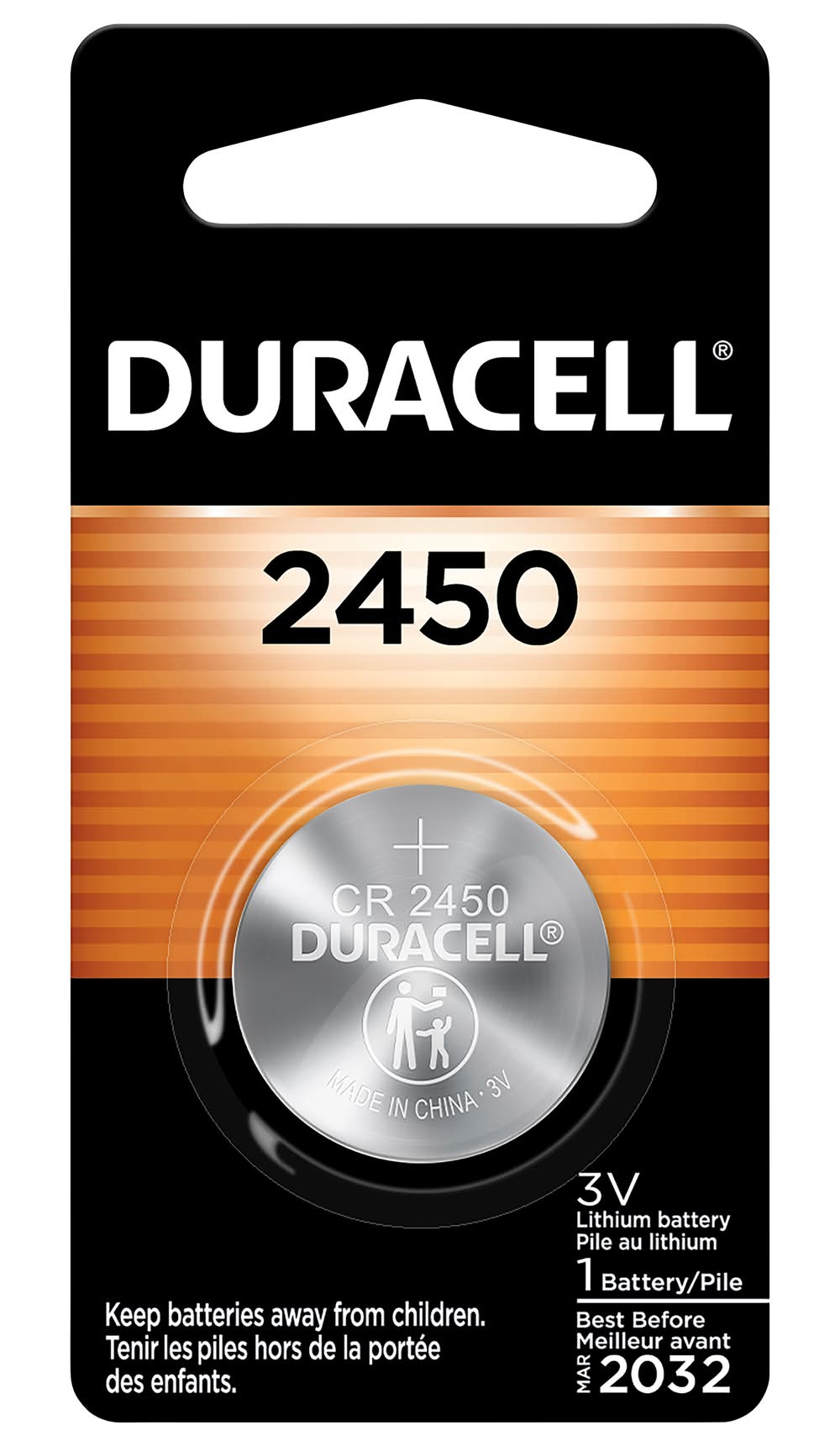 Duracell 2450 3V Lithium Coin Battery (0.35 oz)