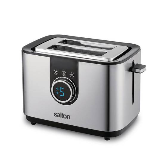 Salton grille-pain en acier inoxydable numérique 2 tranches (1 unité) - 2  slice stainless steel digital toaster et2075 (1 unit), Delivery Near You