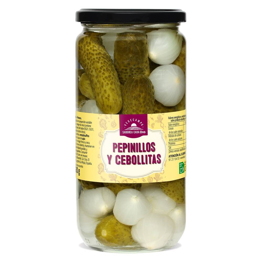 Pepinillos Y Cebollitas Vegecampo De Dia Frasco 380 G