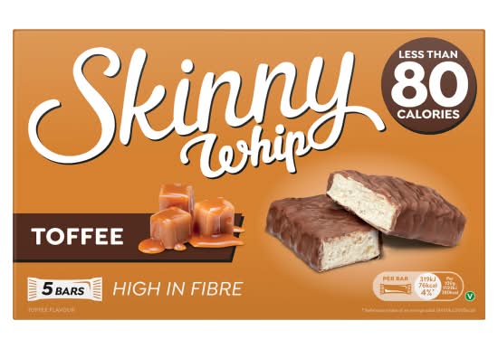 Skinny Whip Toffee, Bar (5 pack)