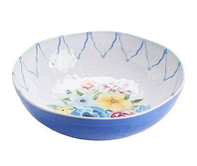 Real Living Cottage Floral Melamine Serving Bowl