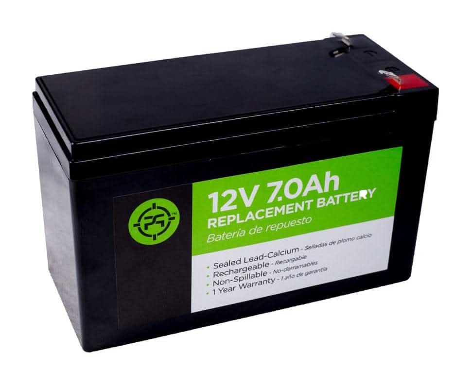 2.5 In. Lead Acid 12-Volt 7.0 Ah Black Replacement Battery