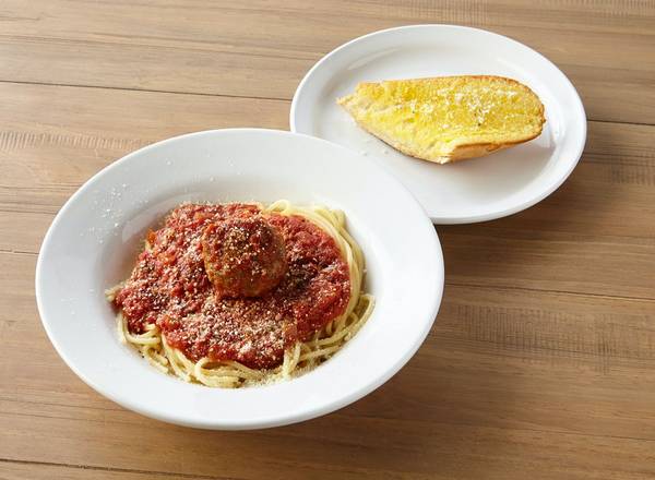 Child Spaghetti with a Meatball