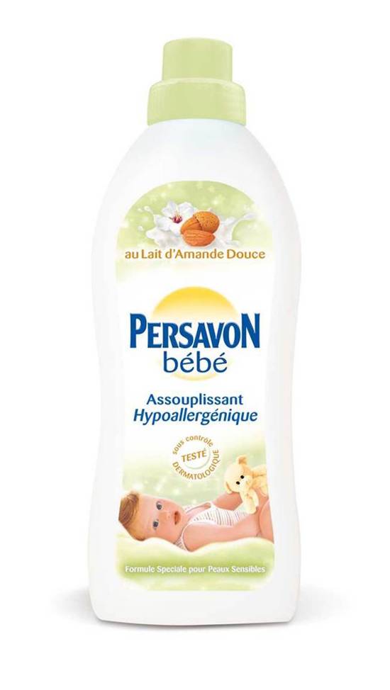 Persavon - Assouplissant hypoallergénique bébé au lait d'amande