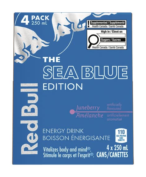 Red Bull The Sea Blue Edition Energy Drink, Juneberry (4 x 250 ml)