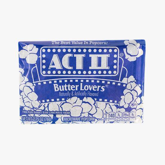 Act II Popcorn Butter Lovers - 3oz
