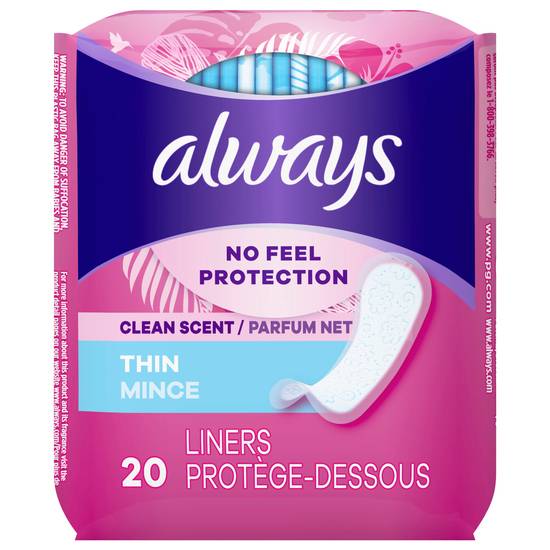 Always Clean Scent Thin Regular Liners (20 ct)