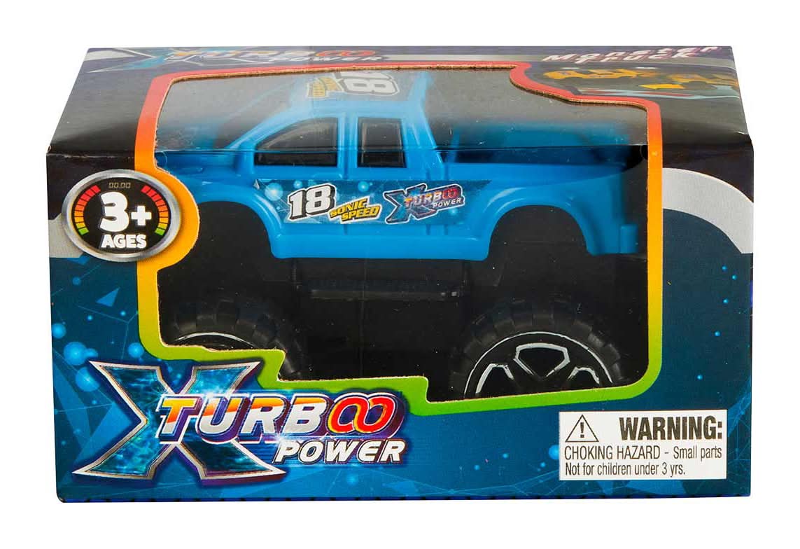 X Turbo Power Monster Truck Toy, Blue