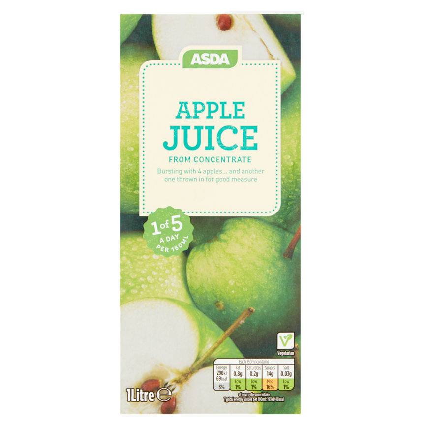 Asda Apple Juice from Concentrate 1 Litre