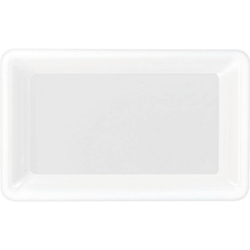 Party City Plastic Rectangular Platter (white)