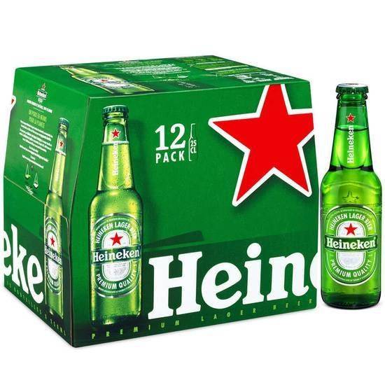 Bière blonde 5% vol Heineken 12 pièces 25 cl