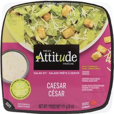 Fresh Attitude Caesar Bacon Dressing Salad Kit (171 g)