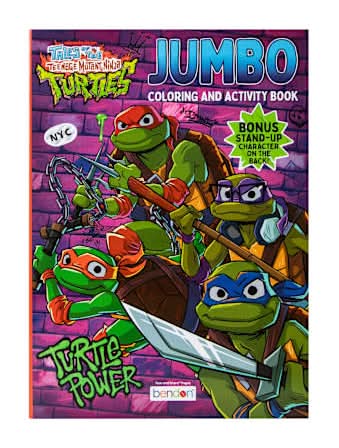 Licensed Jumbo Coloring & Activity Book TMNT Turtle Power