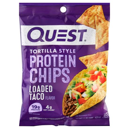 Quest Gluten Free Loaded Taco Flavor Protein Chips (1.1 oz)