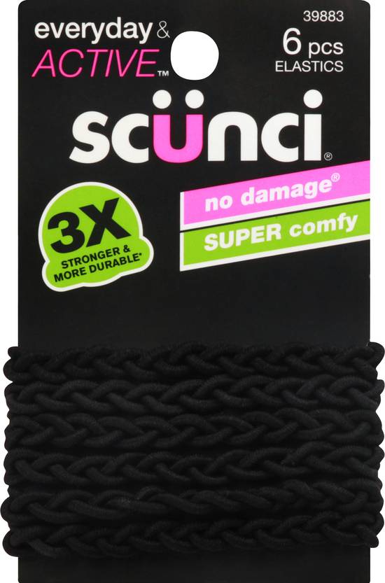 Scunci Everyday & Active No Damage Hair Tie (6 ct)