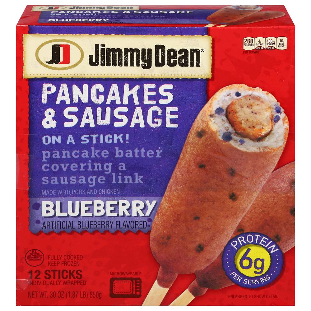 Jimmy Dean Blueberry Pancakes and Sausage on a Stick (12 ct)