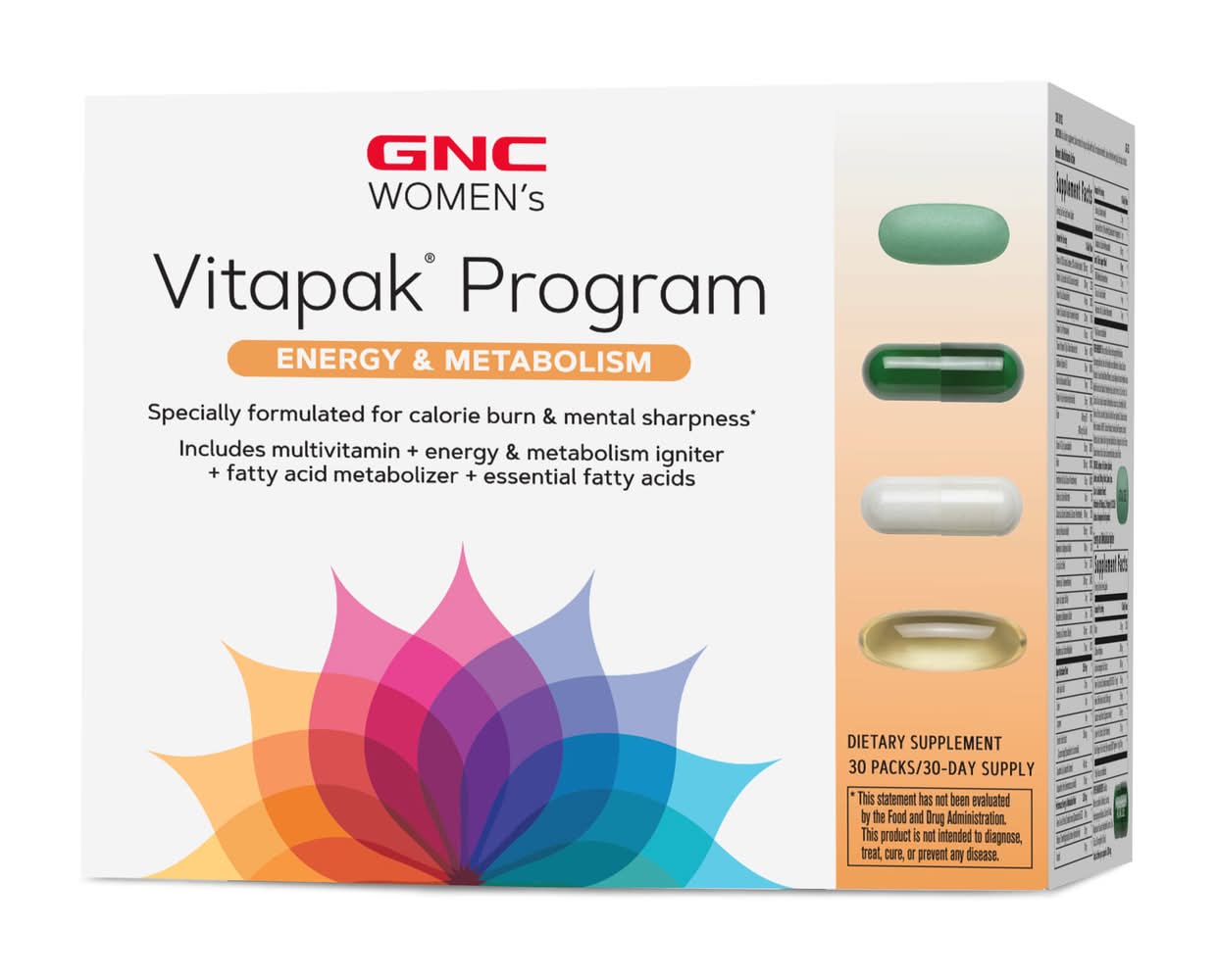 GNC Women's Vitapak Program Energy & Metabolism Dietary Supplement (30 ct)