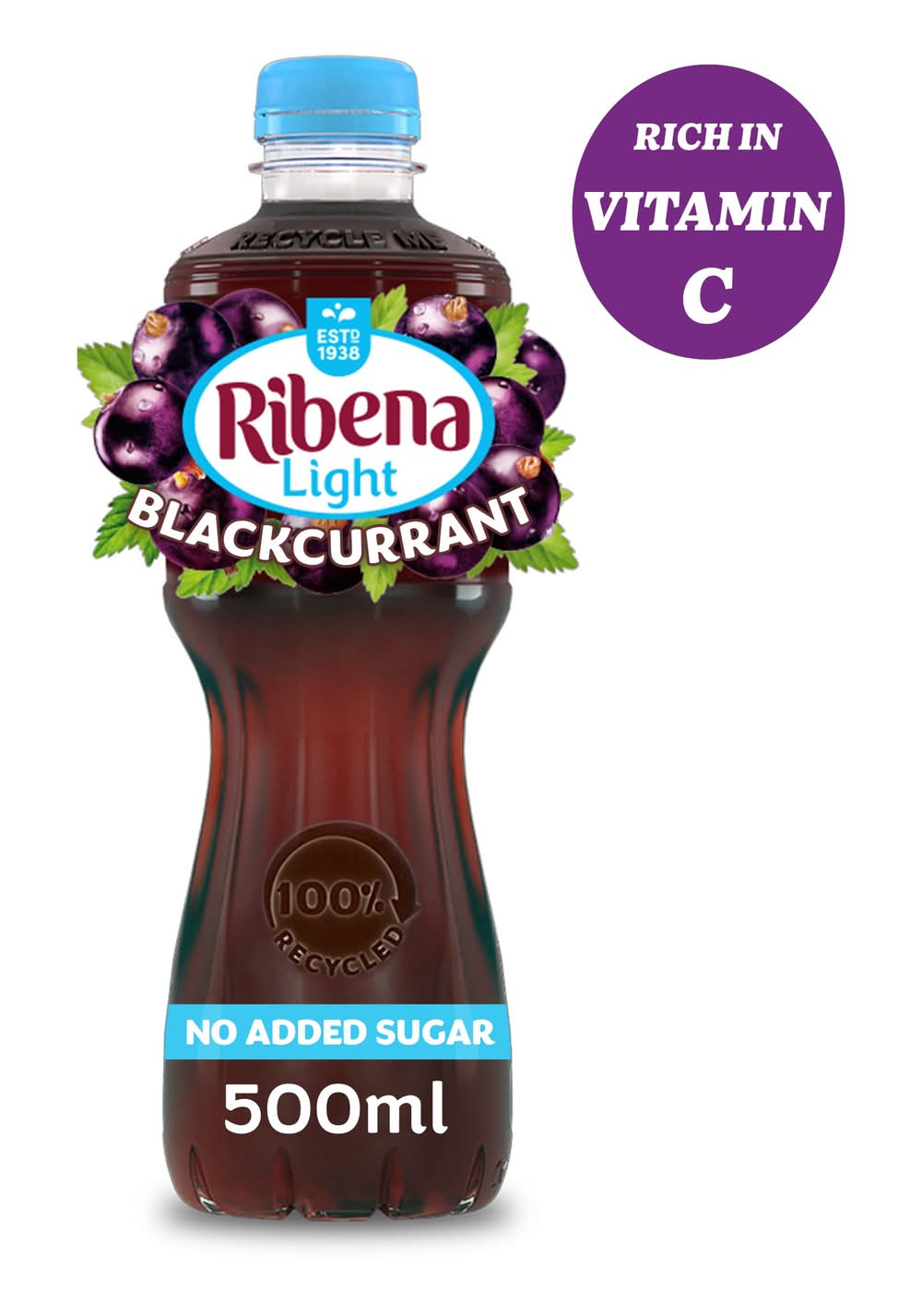 Ribena Blackcurrant Juice Drink No Added Sugar 500ml