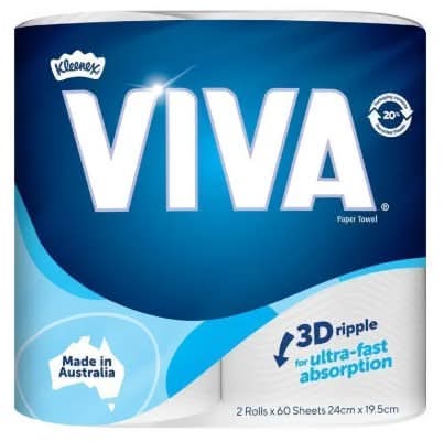 Kleenex Viva Paper Towel White 2 Pack
