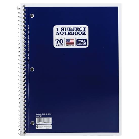 Norcom Inc. Wide Ruled 70 Sheets Notebook (1 ct)