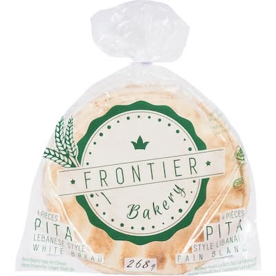 Frontier Bakery Style Libanais Pain Blanc Pita / Lebanese Style White Bread Pita 268.0 G