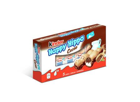Biscuits happy hippo cacao & au lait KINDER - le paquet de 5 pièces