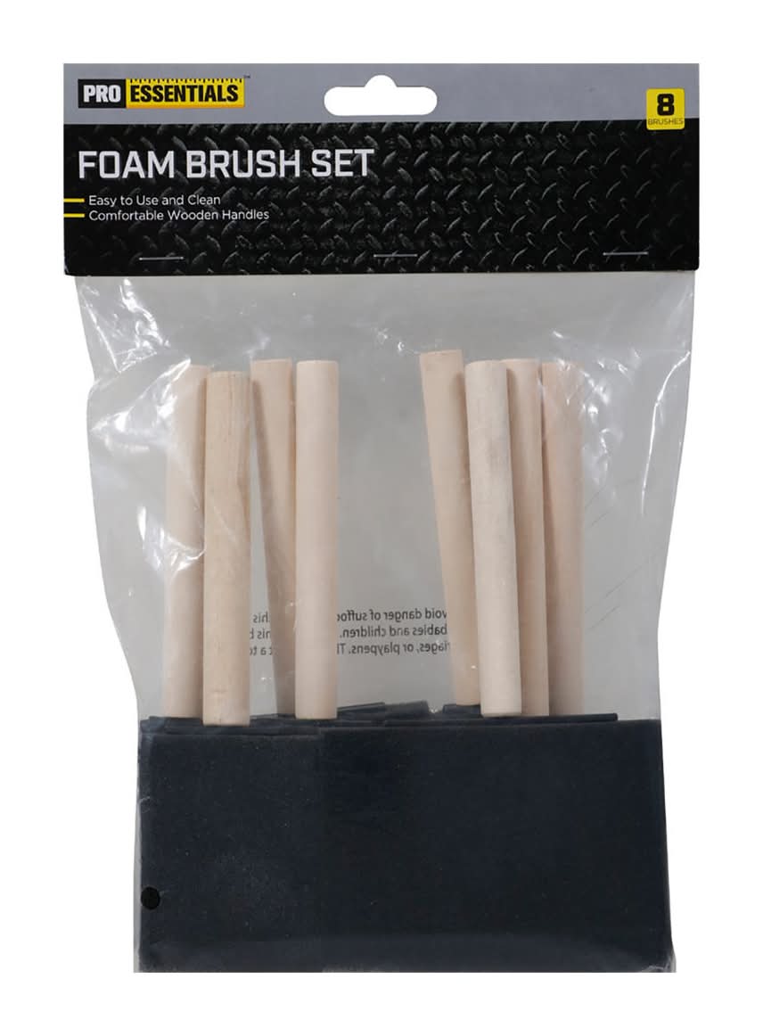 Dollar General Foam Paint Brush Set 8 Pc