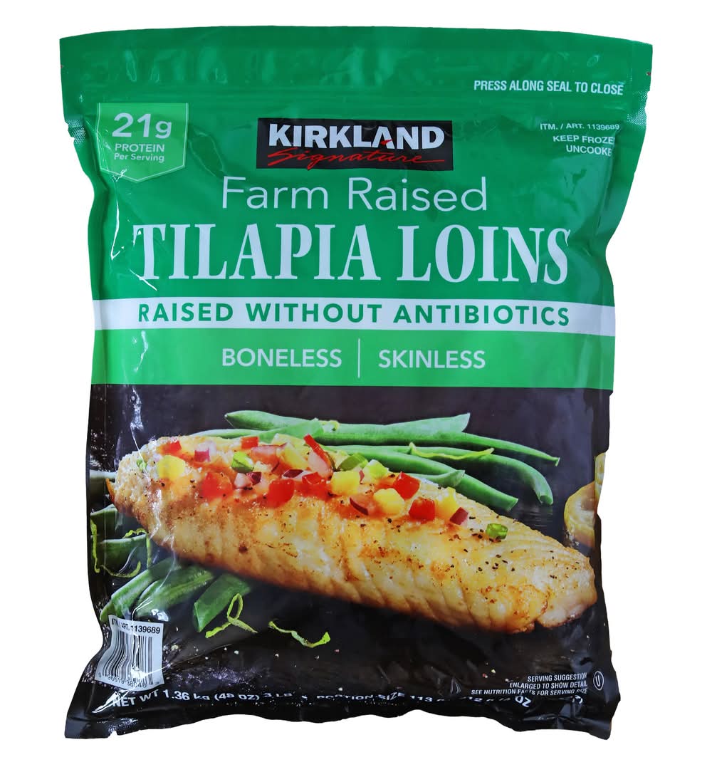 Kirkland Signature Boneless & Skinless Tilapia Loins (48 oz)
