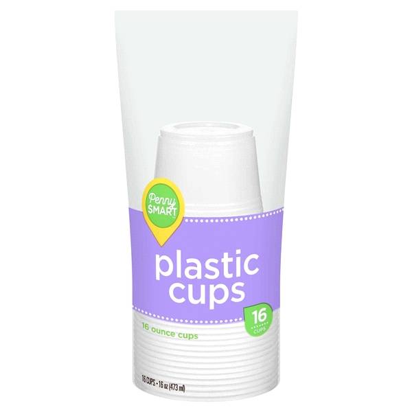 Penny Smart Plastic Cups (16 ct)