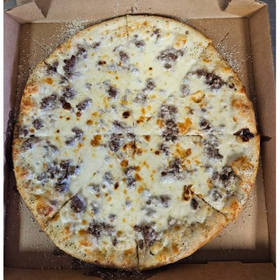 10" Specialty White Steak Pizza