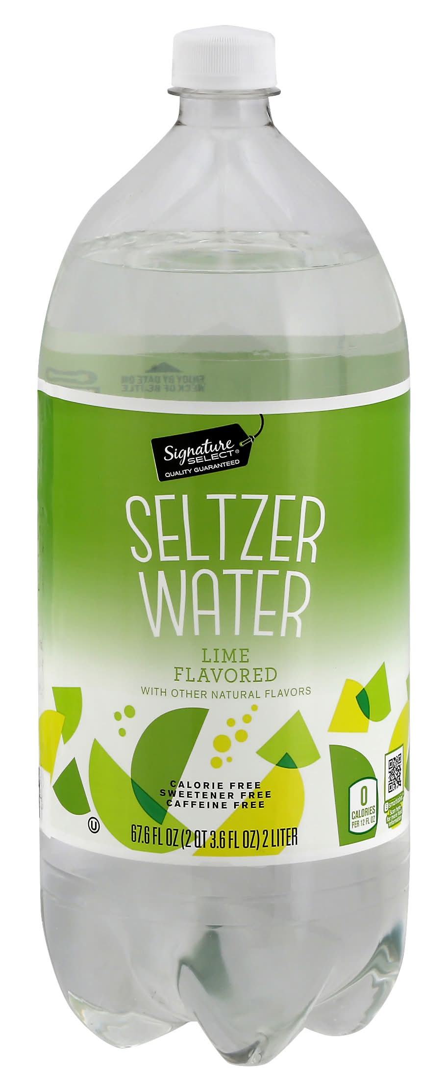 Signature Select Seltzer Water, Lime (2 L)