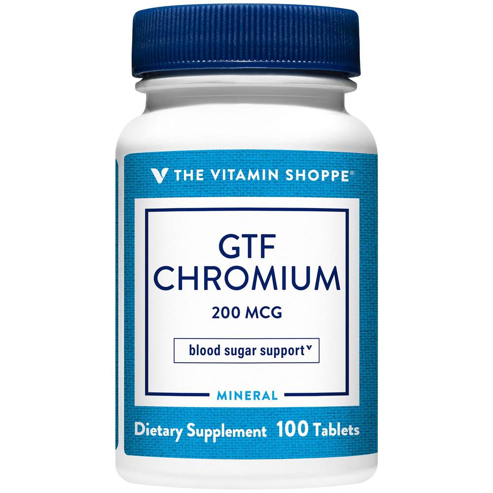 The Vitamin Shoppe Gtf Chromium 200 Mcg Mineral Tablets (100 ct)